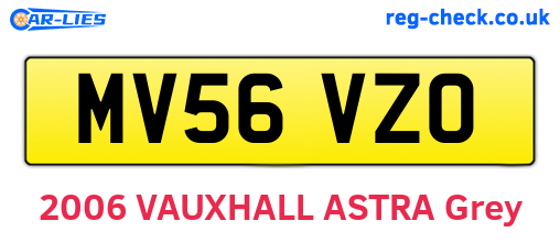 MV56VZO are the vehicle registration plates.