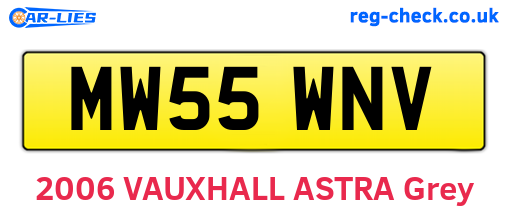 MW55WNV are the vehicle registration plates.