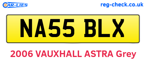 NA55BLX are the vehicle registration plates.