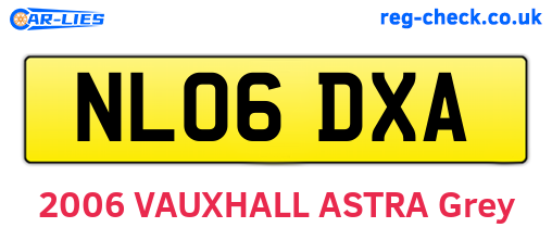 NL06DXA are the vehicle registration plates.