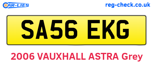 SA56EKG are the vehicle registration plates.