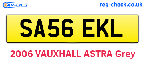 SA56EKL are the vehicle registration plates.