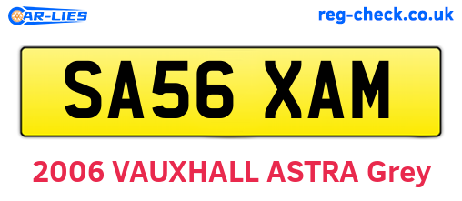 SA56XAM are the vehicle registration plates.