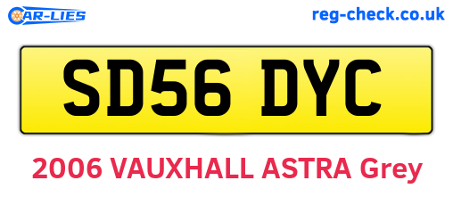 SD56DYC are the vehicle registration plates.