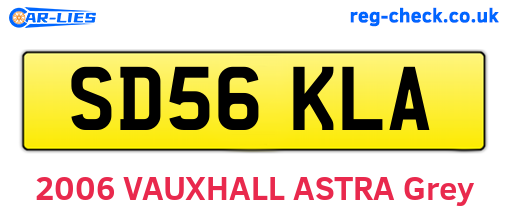 SD56KLA are the vehicle registration plates.