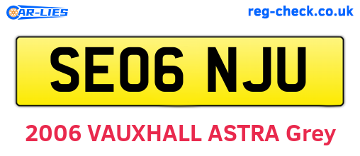 SE06NJU are the vehicle registration plates.