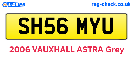 SH56MYU are the vehicle registration plates.