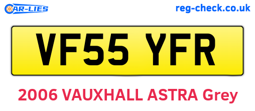VF55YFR are the vehicle registration plates.