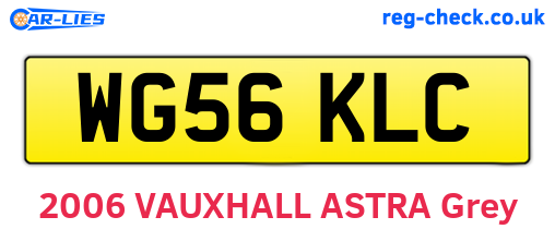 WG56KLC are the vehicle registration plates.