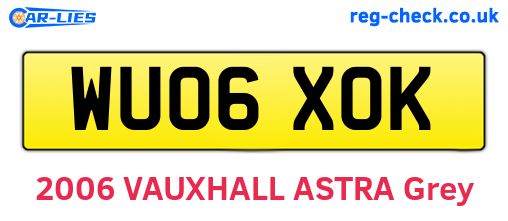 WU06XOK are the vehicle registration plates.
