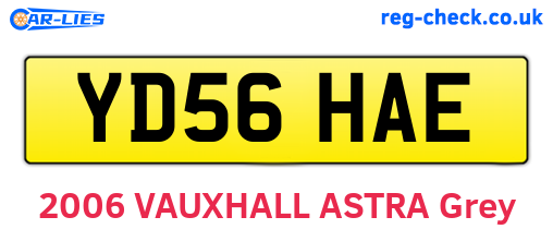 YD56HAE are the vehicle registration plates.