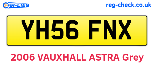 YH56FNX are the vehicle registration plates.