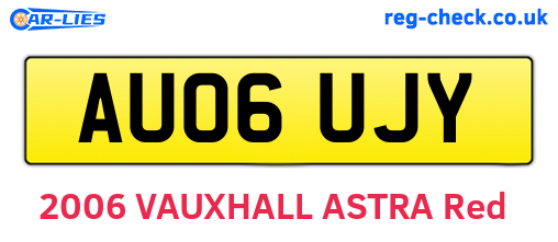 AU06UJY are the vehicle registration plates.