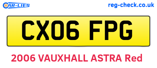 CX06FPG are the vehicle registration plates.