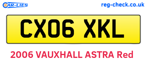 CX06XKL are the vehicle registration plates.
