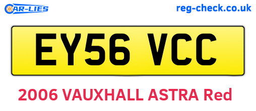 EY56VCC are the vehicle registration plates.