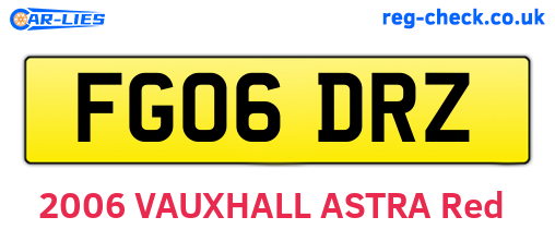 FG06DRZ are the vehicle registration plates.