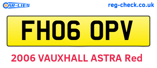 FH06OPV are the vehicle registration plates.
