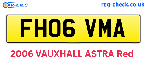 FH06VMA are the vehicle registration plates.