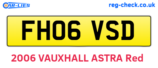 FH06VSD are the vehicle registration plates.