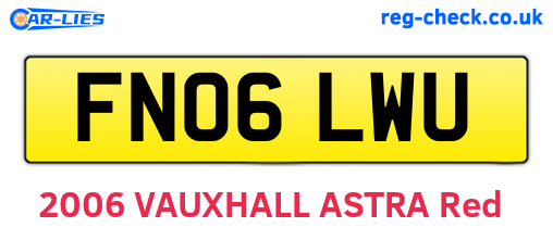 FN06LWU are the vehicle registration plates.