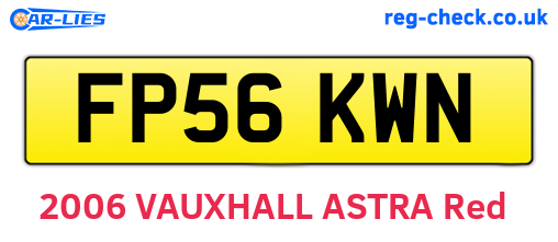 FP56KWN are the vehicle registration plates.