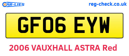 GF06EYW are the vehicle registration plates.