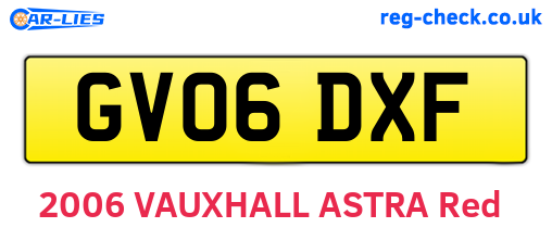 GV06DXF are the vehicle registration plates.