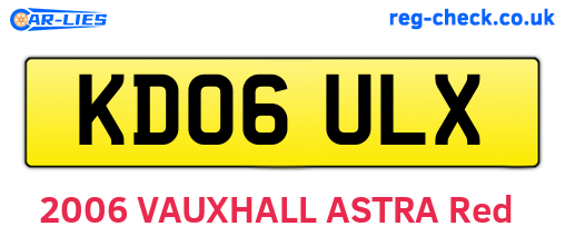KD06ULX are the vehicle registration plates.