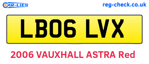 LB06LVX are the vehicle registration plates.