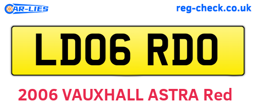 LD06RDO are the vehicle registration plates.