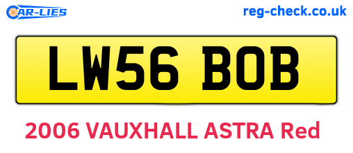 LW56BOB are the vehicle registration plates.