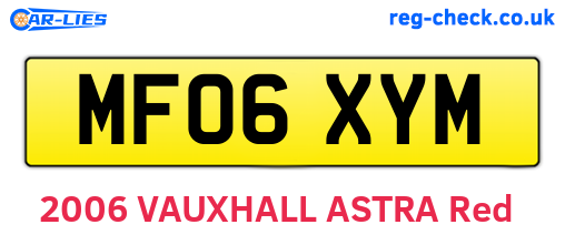 MF06XYM are the vehicle registration plates.