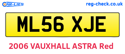 ML56XJE are the vehicle registration plates.