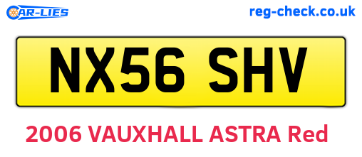 NX56SHV are the vehicle registration plates.