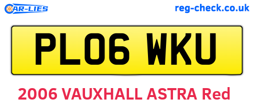PL06WKU are the vehicle registration plates.