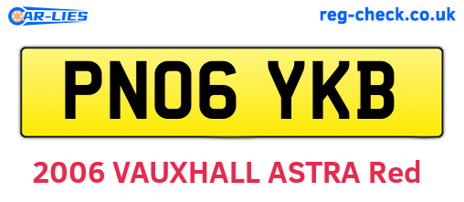 PN06YKB are the vehicle registration plates.