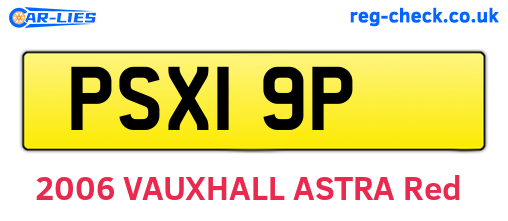 PSX19P are the vehicle registration plates.