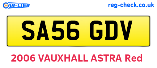 SA56GDV are the vehicle registration plates.