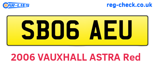 SB06AEU are the vehicle registration plates.