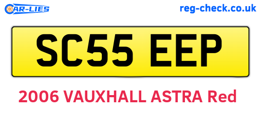 SC55EEP are the vehicle registration plates.