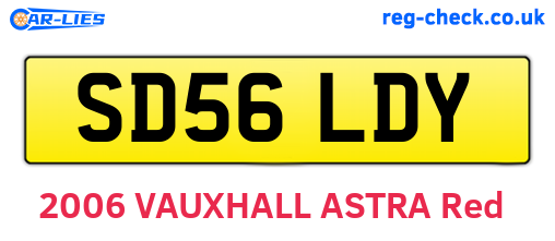 SD56LDY are the vehicle registration plates.