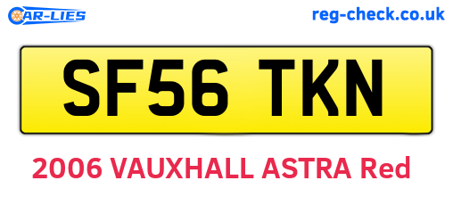 SF56TKN are the vehicle registration plates.