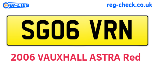 SG06VRN are the vehicle registration plates.