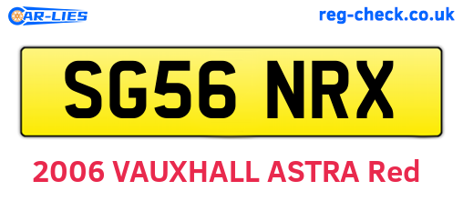 SG56NRX are the vehicle registration plates.