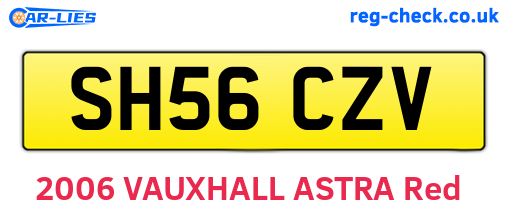 SH56CZV are the vehicle registration plates.