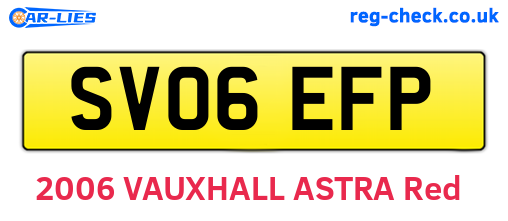 SV06EFP are the vehicle registration plates.