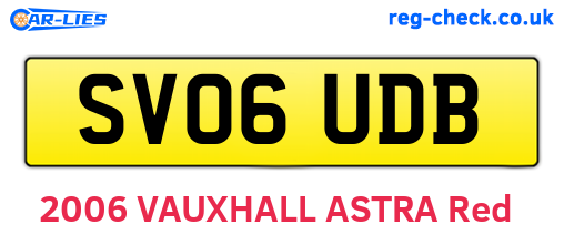 SV06UDB are the vehicle registration plates.
