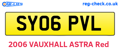 SY06PVL are the vehicle registration plates.