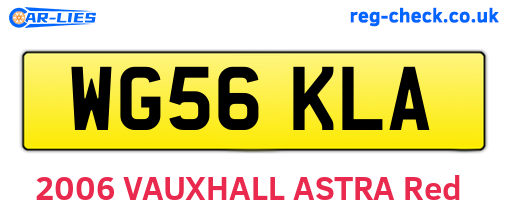 WG56KLA are the vehicle registration plates.